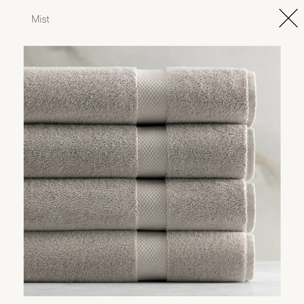 NWT Restoration Hardware Bath Sheet in Mist